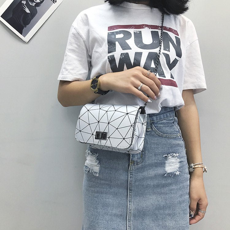 Punk Fashion New High Quality PU Leather Women's Designer Handbag Chain Shoulder Messenger Bags