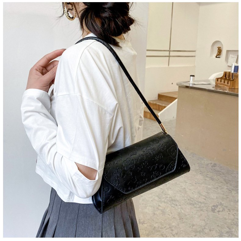 Ladies Womens PU Vintage Baguette Shoulder Bag Casual Party Handbag
