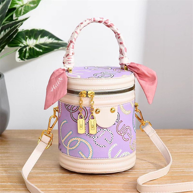 New Foreign Trade Cross-Border Letters Cup Cylinder Bag Handbag Messenger Bag Women's Bag