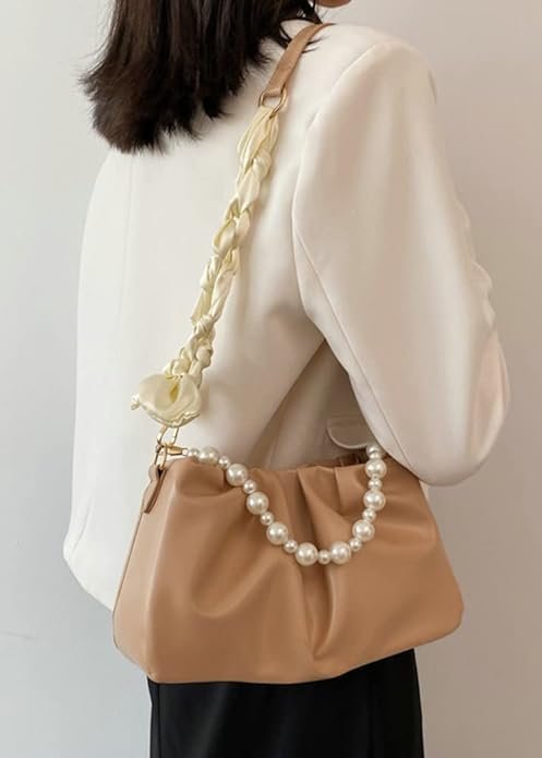 Ladies Pleated Shoulder Bag Female Temperament Leisure Bag Exquisite Gift for Ladies Birthday