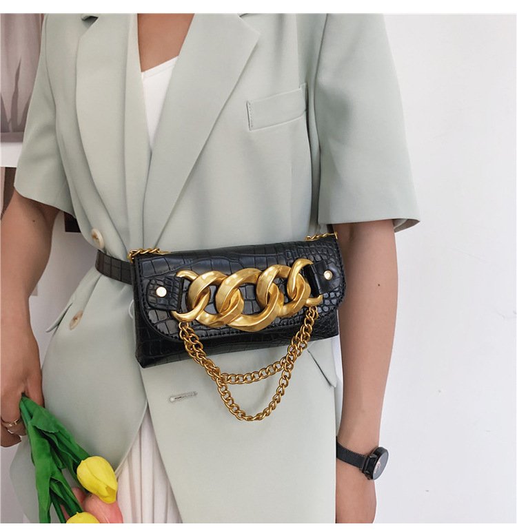 Crocodile Pattern Shoulder Bag