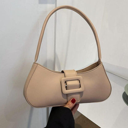 Handbags, PU Leather Solid Color Underarm Bag, Stylish Hobo Bag Women Girls