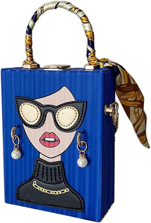 Unique 3D Funky Lady Face PU Leather