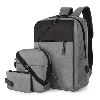 3pcs Large Capacity Computer Backpack