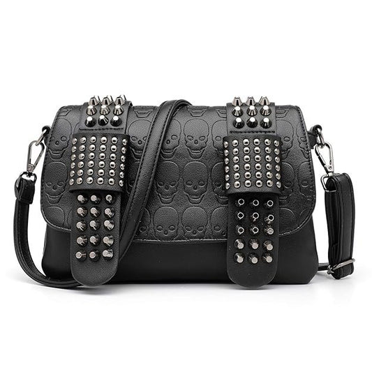 Howkly Gothic Skull Cross body Bag Skull Shoulder Bag Purse