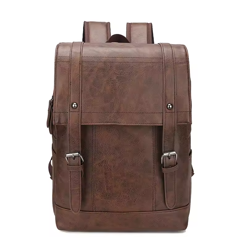 new men's large-capacity PU business slim laptop backpack