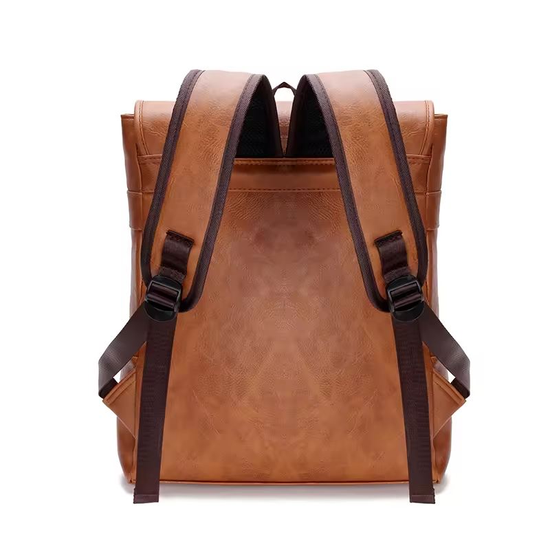 New Versatile Daily Trendy High Capacity Luxury Waterproof Back Pack PU Leather Backpack Bag