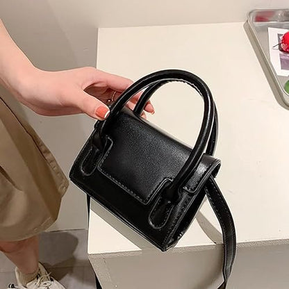 Howkly PU Leather Flap Mini Square Bag