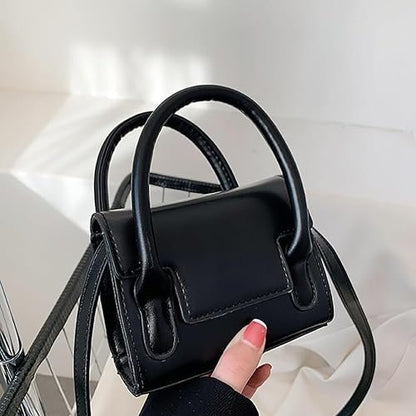 Howkly PU Leather Flap Mini Square Bag