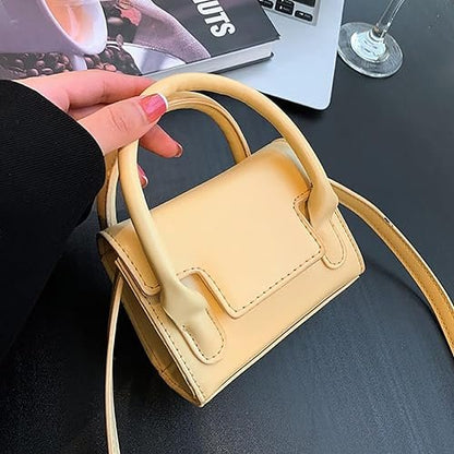 Howkly PU Leather Flap Mini Square Bag