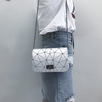 Punk Fashion New High Quality PU Leather Women's Designer Handbag Chain Shoulder Messenger Bags