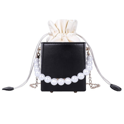 Box Shape PU Leather Crossbody Bags