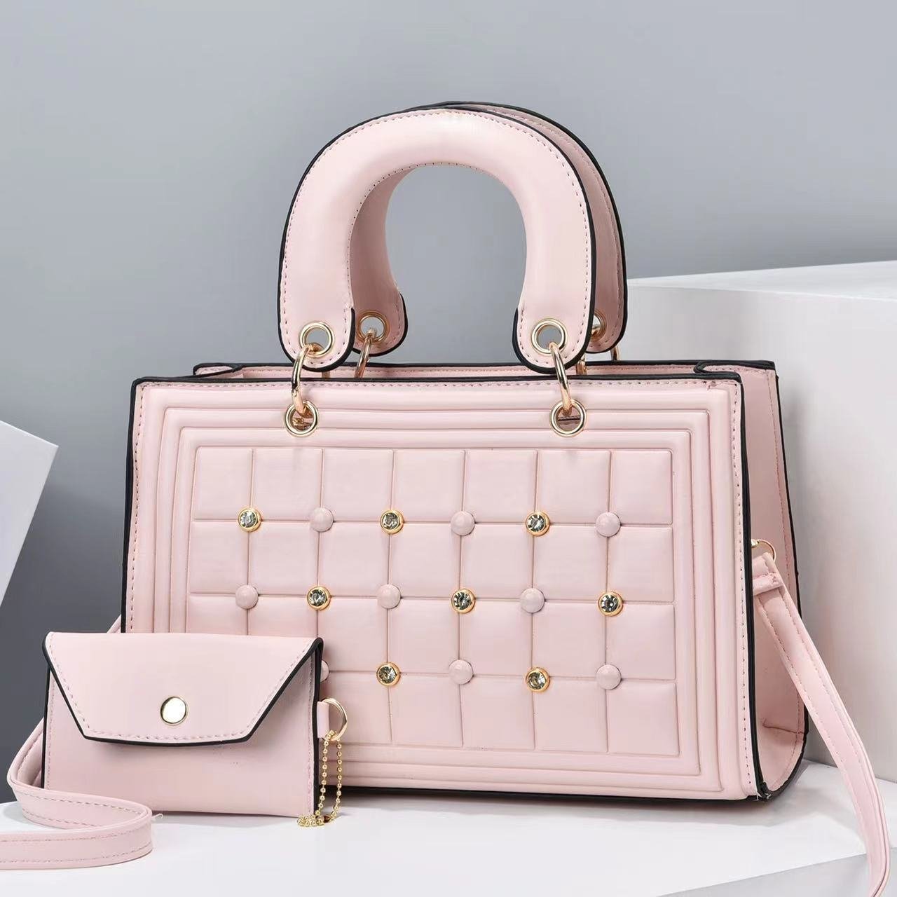 Ladies New Fashion pu Shoulder Bag Cross-body Bags With Large Capacity Rivet Solid Bag Handbag For Women