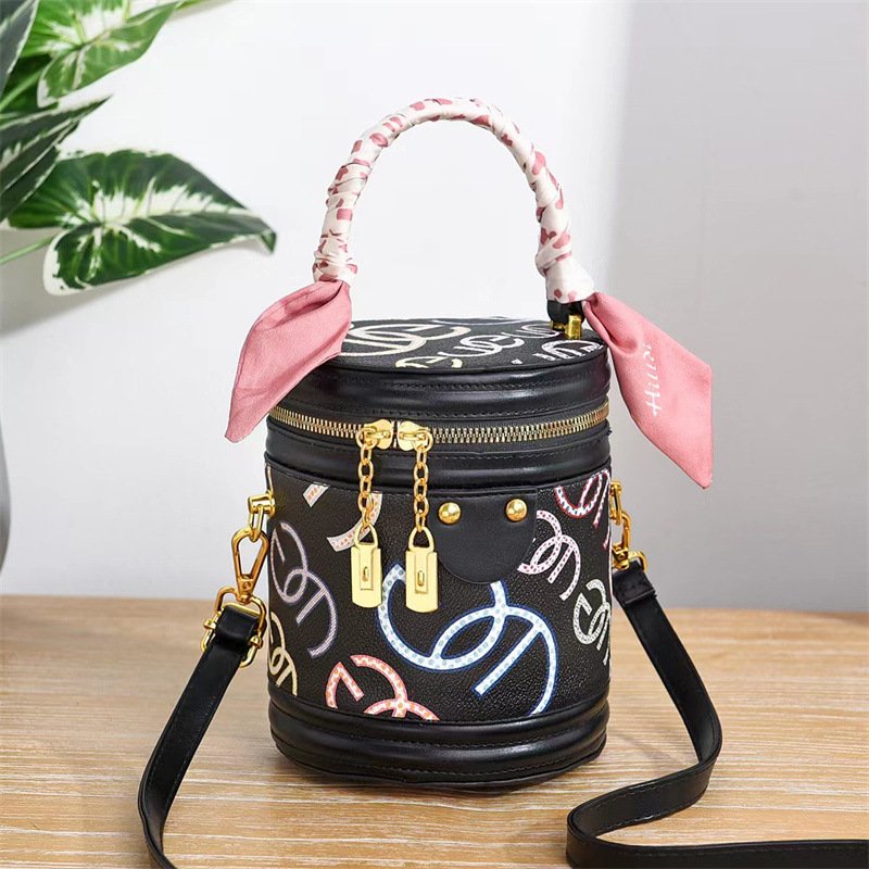 New Foreign Trade Cross-Border Letters Cup Cylinder Bag Handbag Messenger Bag Women's Bag