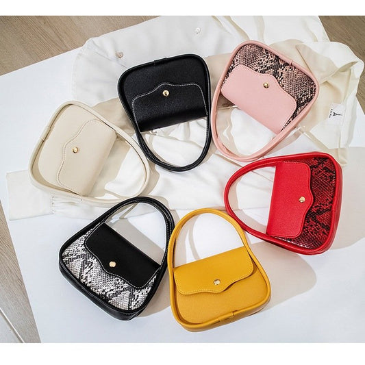 Messenger Bag,Fashion Women Artificial Leather Hasp Snake Pattern Shell Bag Phone Bag Shoulder Bag Messenger Bag Hot Pink Crossbody Bag Yellow One Size