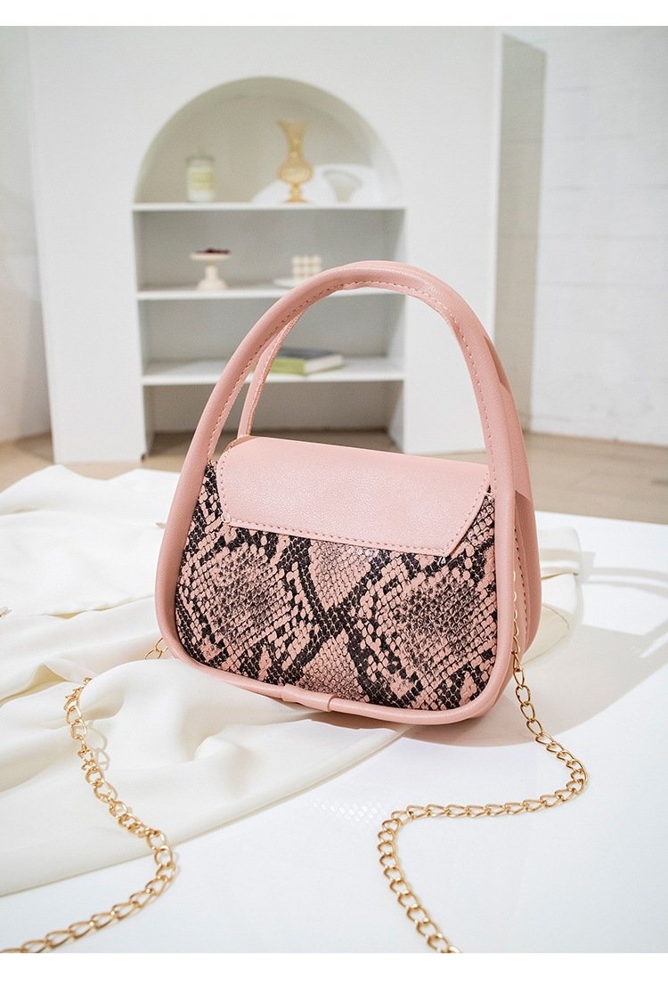 Messenger Bag,Fashion Women Artificial Leather Hasp Snake Pattern Shell Bag Phone Bag Shoulder Bag Messenger Bag Hot Pink Crossbody Bag Yellow One Size