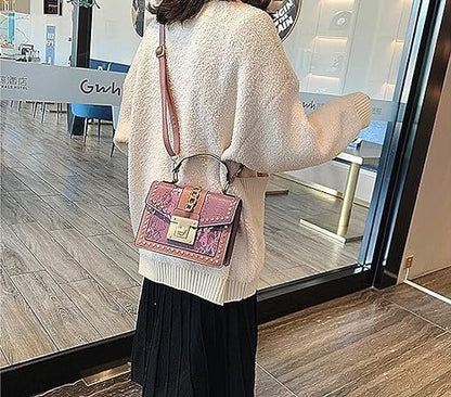 Gradient snake pattern bag women's one shoulder messenger hand-held small square bag