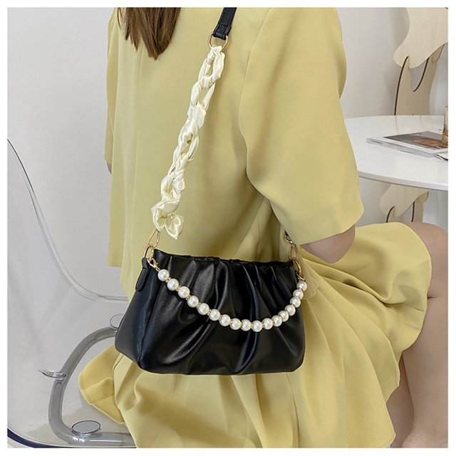 Ladies Pleated Shoulder Bag Female Temperament Leisure Bag Exquisite Gift for Ladies Birthday