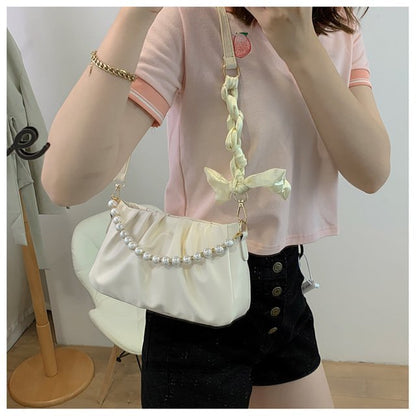 Ladies Pleated Shoulder Bag Female Temperament Leisure Bag Exquisite Gift for Ladies Birthday