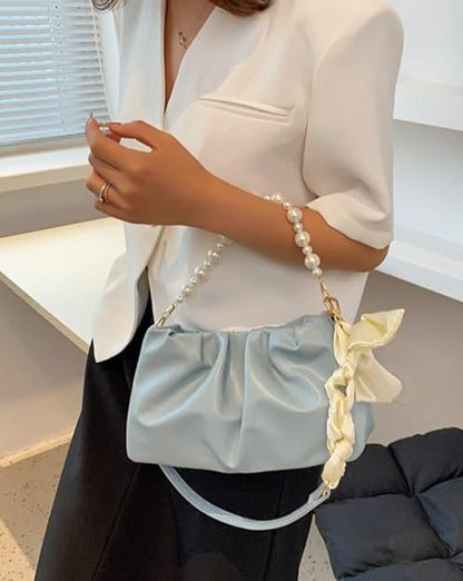 Ladies Pleated Shoulder Bag Female Temperament Leisure Bag Exquisite Gift for Ladies Birthday